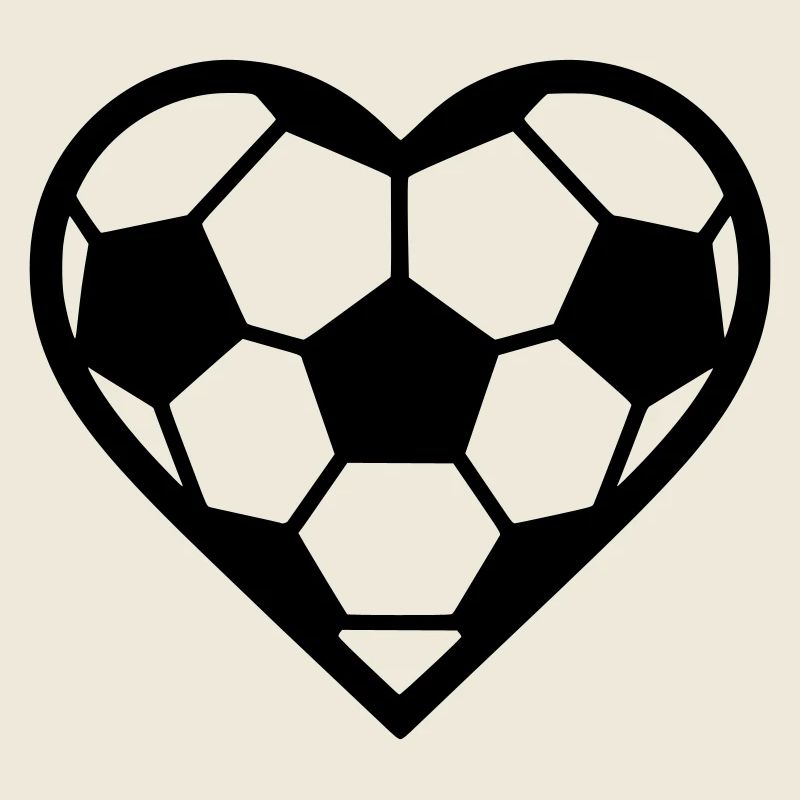 Soccer heart black