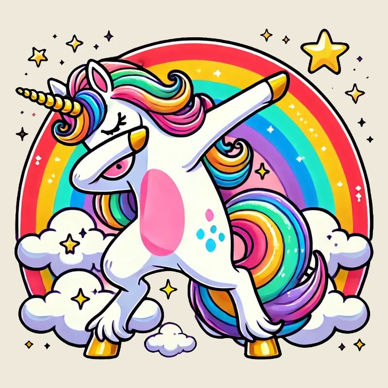 Dabbing Licorne Arc-en-ciel Licorne Enfants