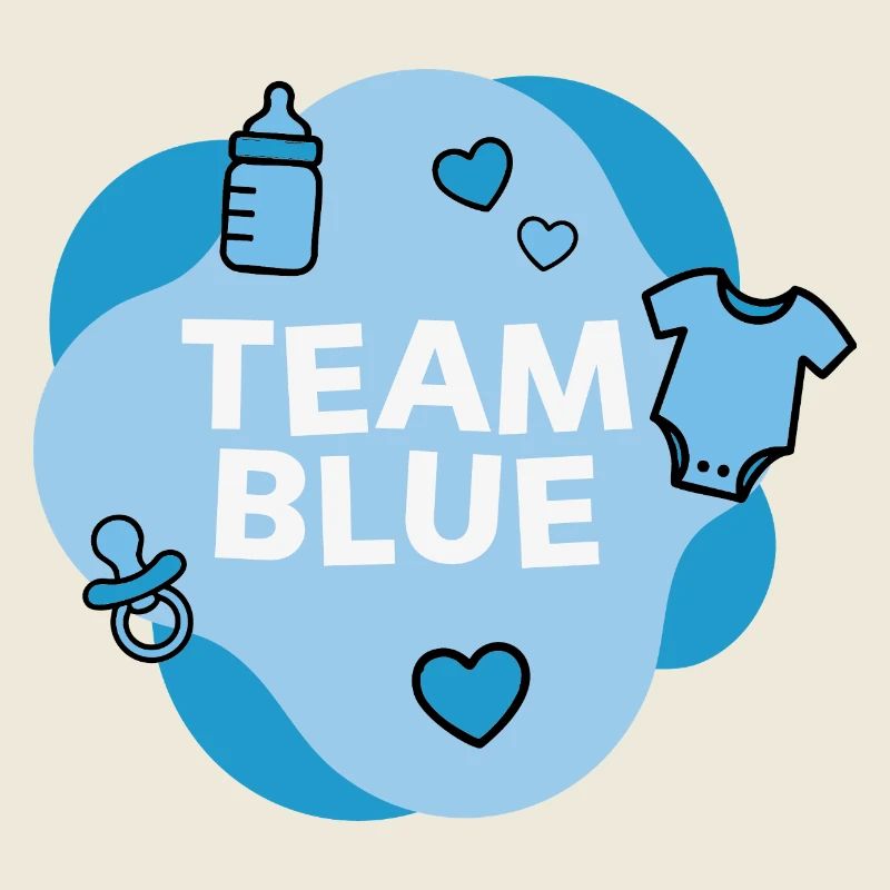 Conception de la Baby Shower Team Blue