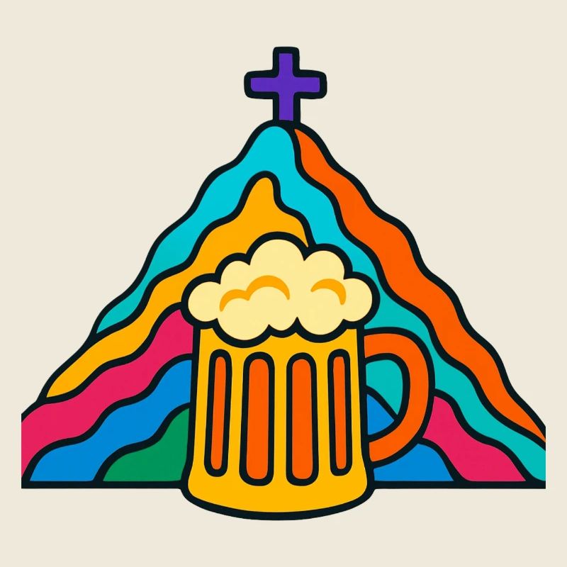 Sommet de la bière arc-en-ciel