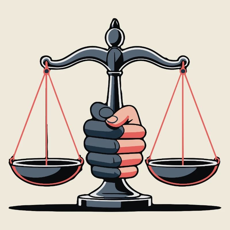 Illustration de la balance de la justice