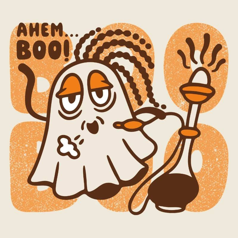 Chill Rasta Ghost avec narguilé – Ahem Boo Halloween