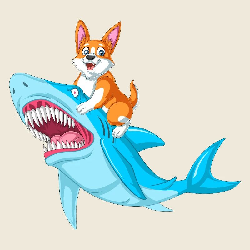 Corgi-Reithai lustiges Tierhemd