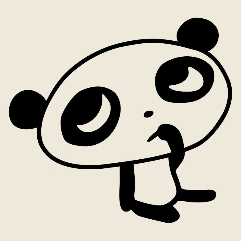 Niedlicher Panda – Kawaii Bär & Bambus Design