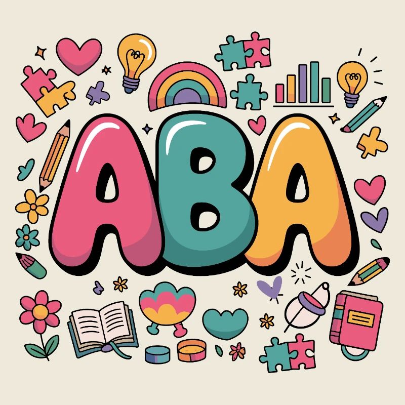 Proud ABA therapist in action