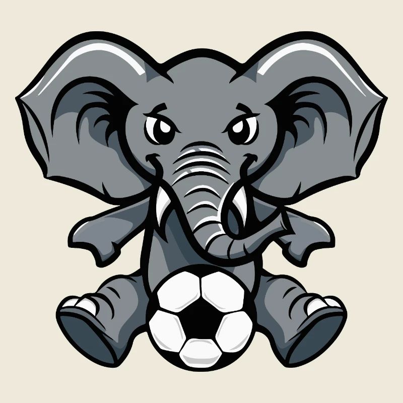 Elefant mit Fußball