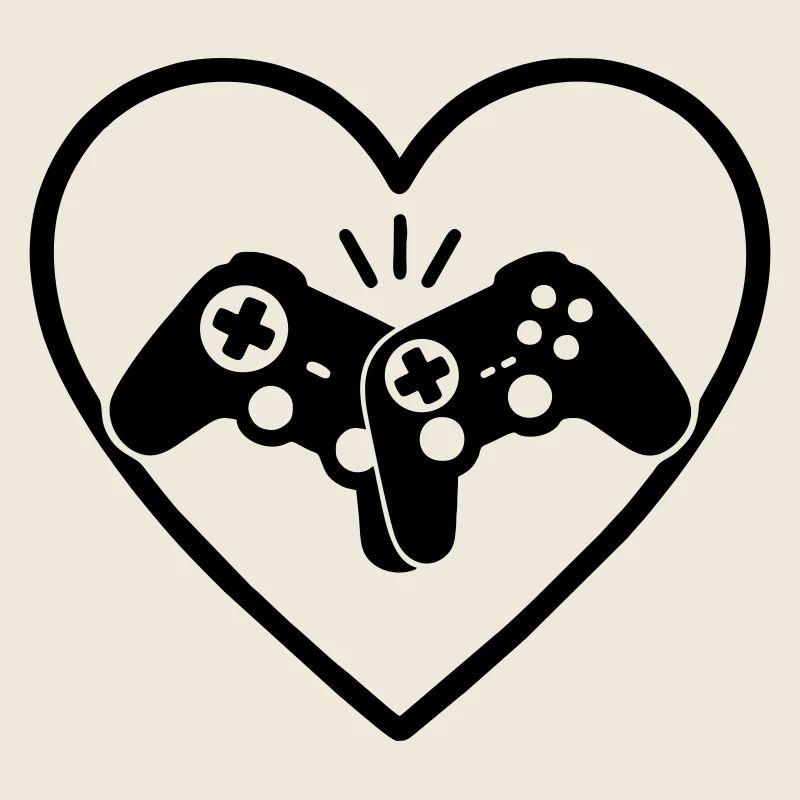 Gamecontroller Herz Gamer Liebe Geschenk