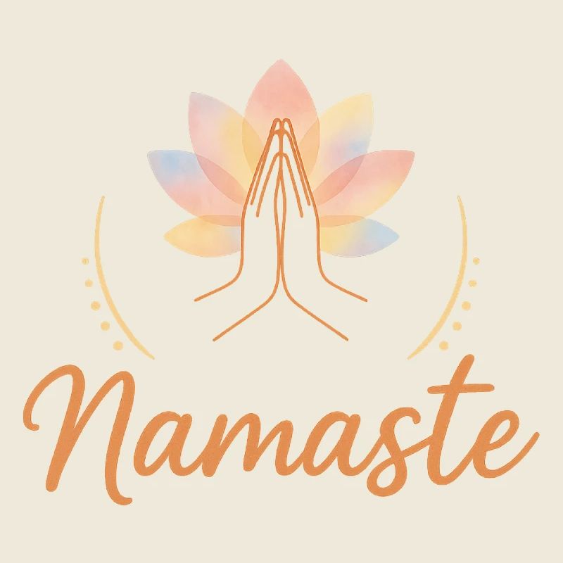 Namaste Lotus Motif