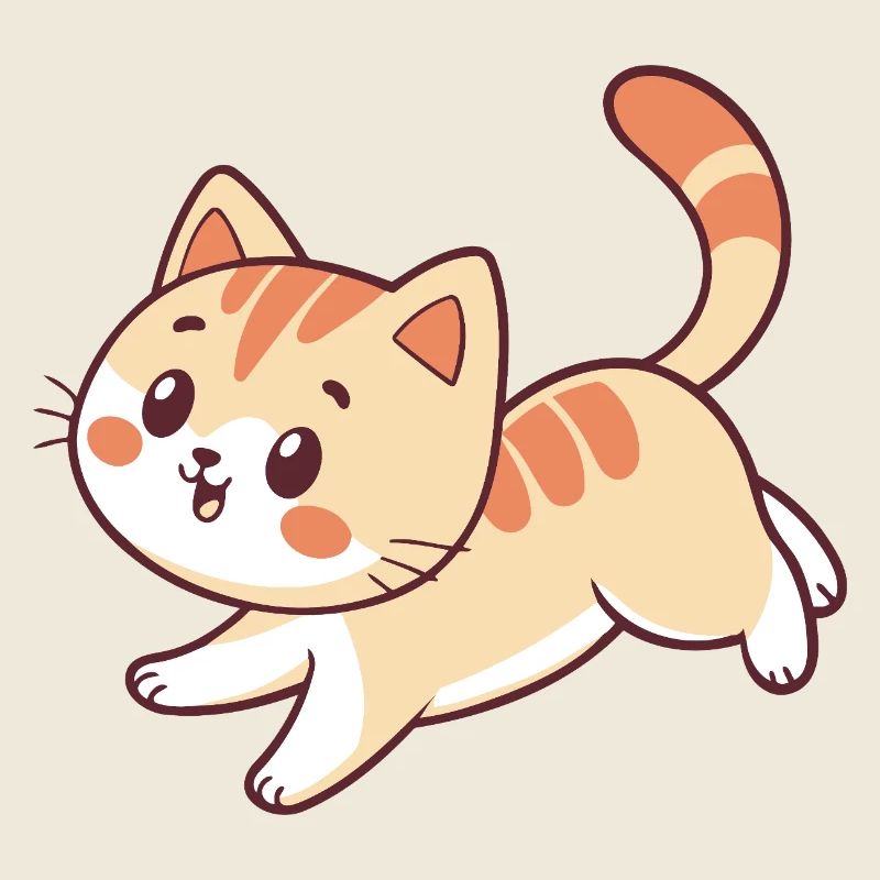 Happy Kitten Illustration