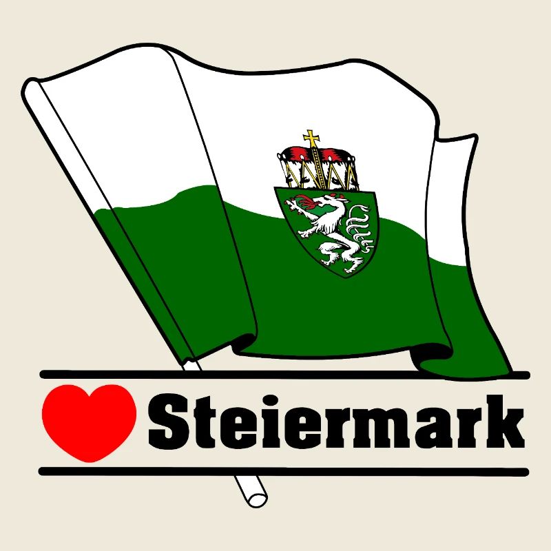 Steiermark-Flagge mit Herz
