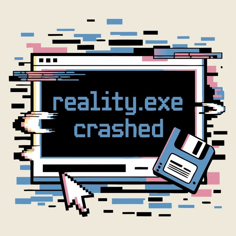 Reality.exe Rétro Pixel Design a planté