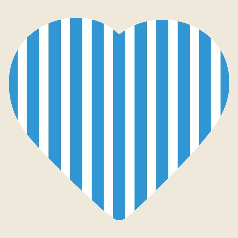 Blue Stripes Heart Malmö
