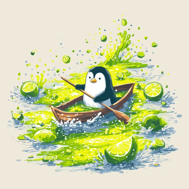 Penguin Kayak Lime Splash