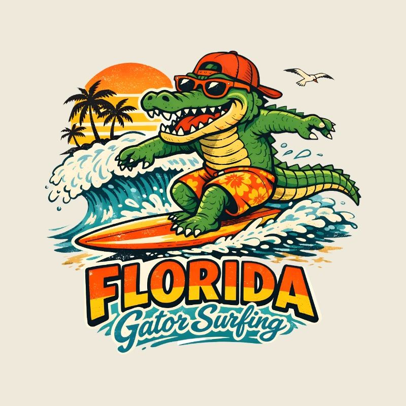 Alligator surfeur en Floride