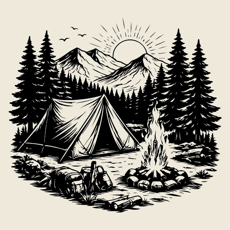 Camping Tent Forest Outdoor