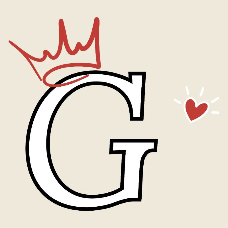 Buchstabe g Kronenherz