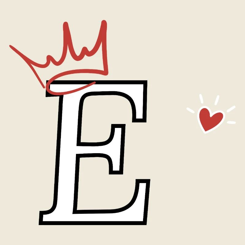 Buchstabe e Kronenherz