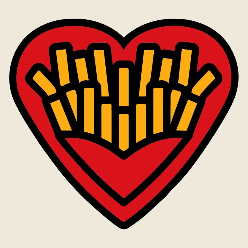Coeur Frites Pop Art