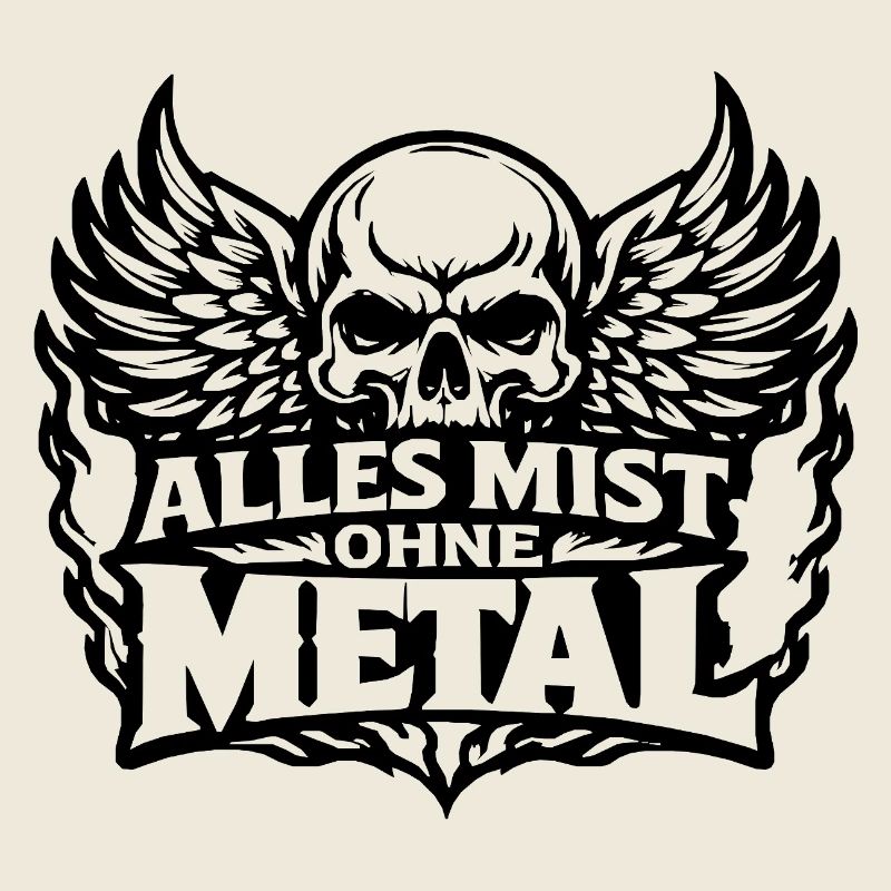 All crap without metal – skull with wings
