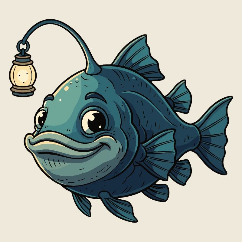 Glowing Fish with Lantern