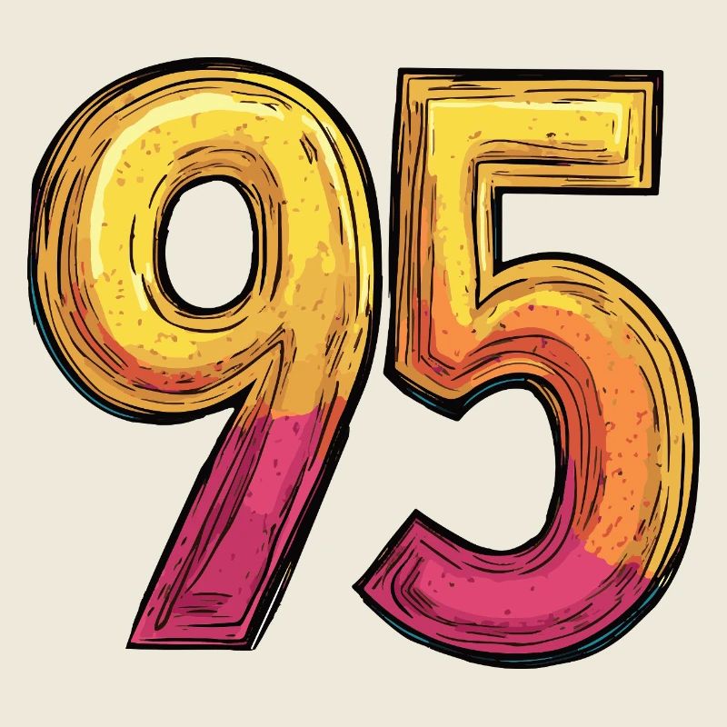 Chiffre 95 coloré