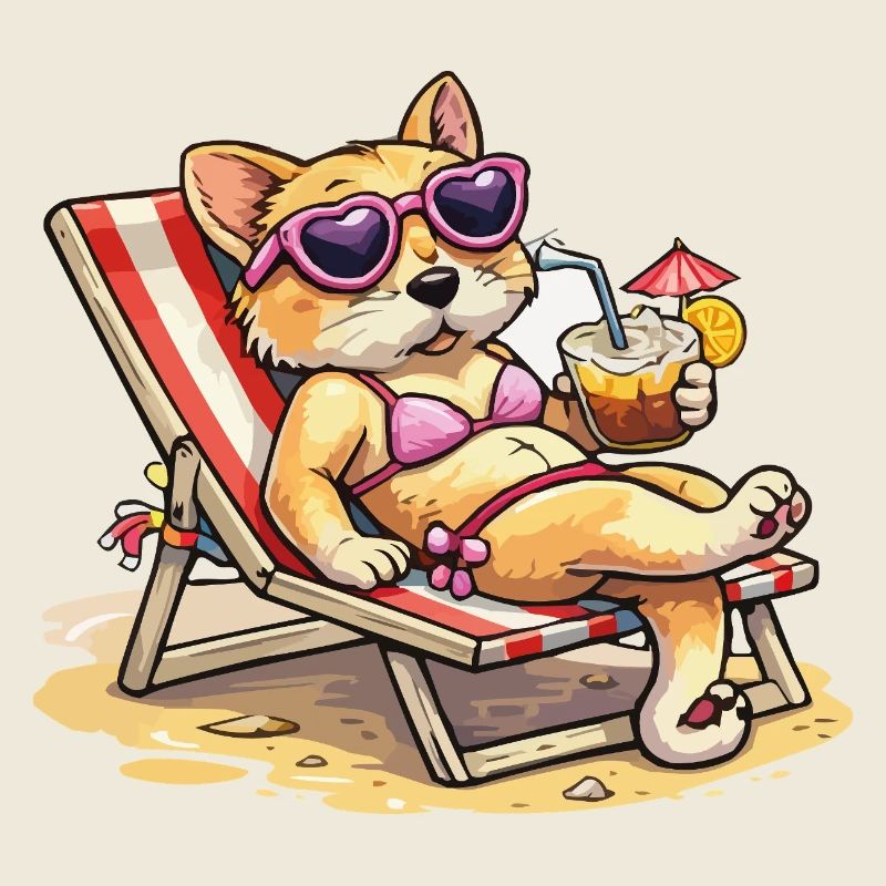 Chat avec des lunettes de soleil