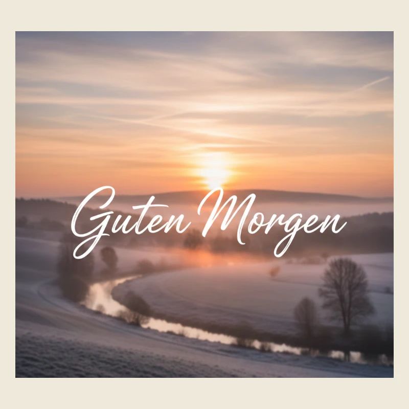 Guten Morgen im Schnee