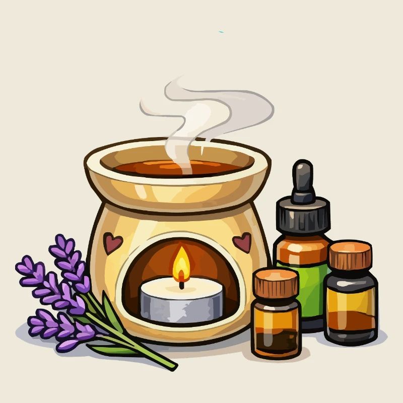 Ensemble de chauffe-bougie parfumé à la lavande
