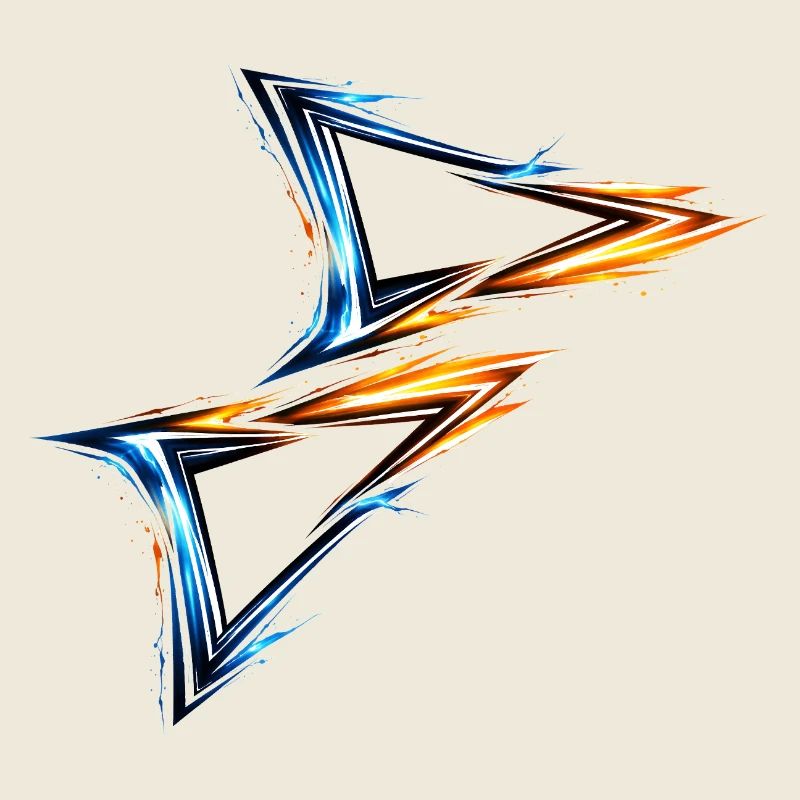 Jersey Design Triangle Blue Orange Sporty Style