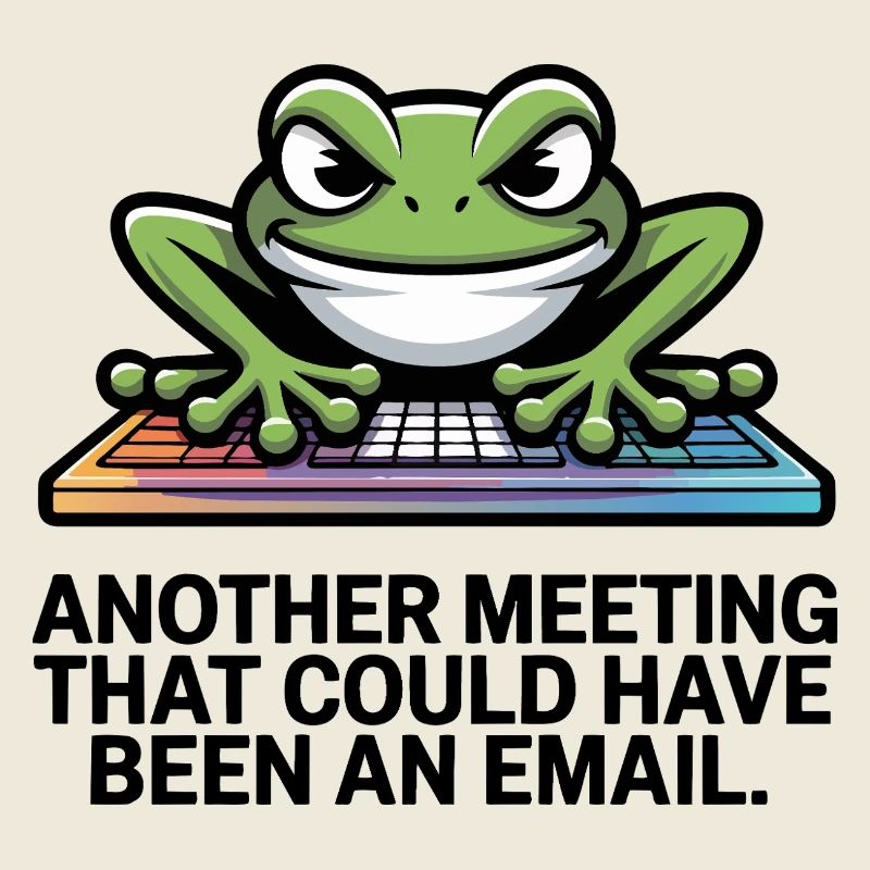 Frog Keyboard Meme – Meeting Instead of Email