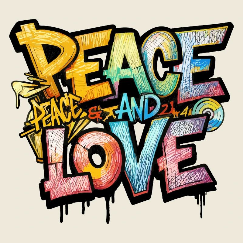 Peace and Love Graffiti