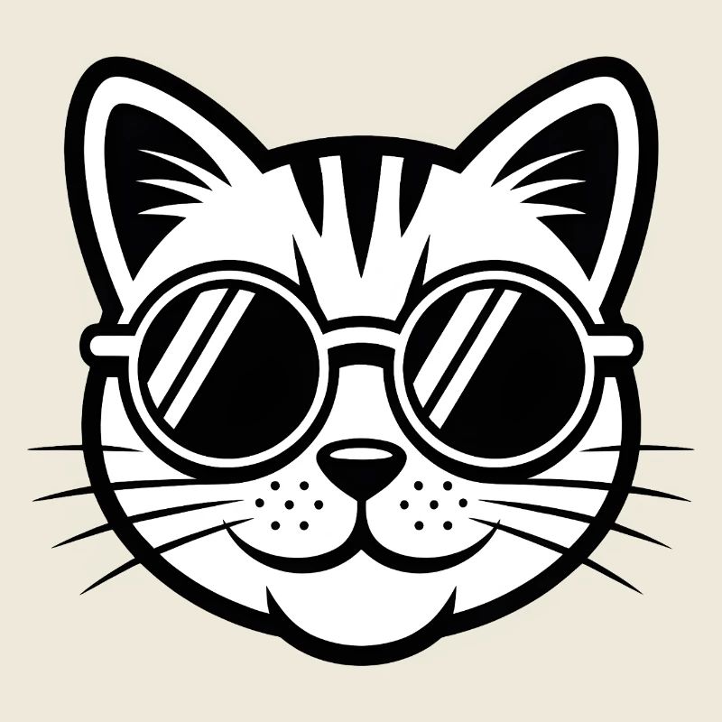 Coole Katze mit Sonnenbrille