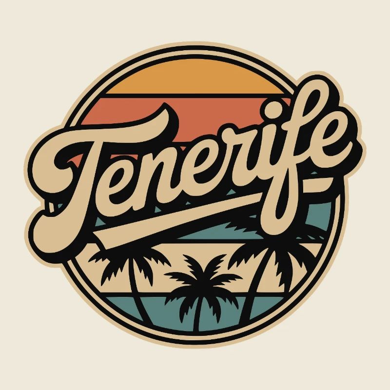 Tenerife Retro Sonnenuntergangsdesign