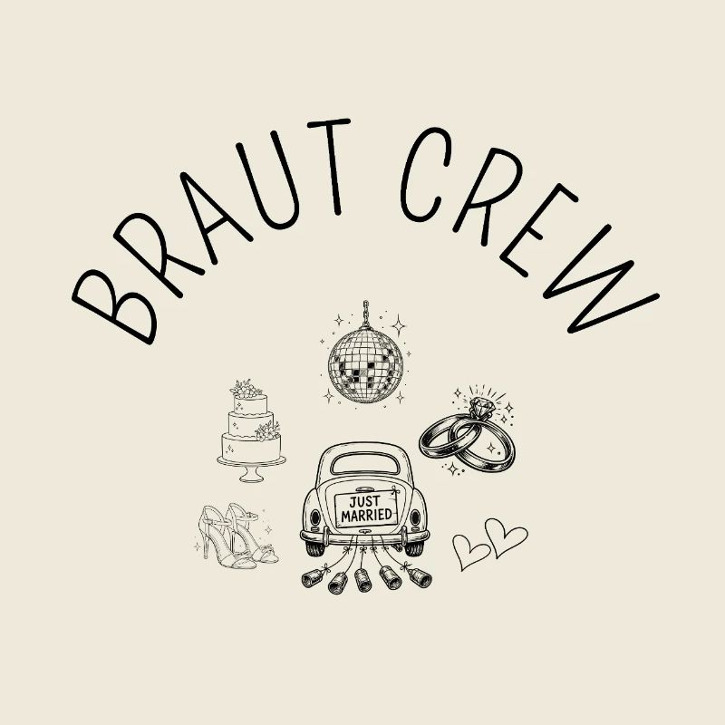Hochzeit - Braut Crew - Clip Art