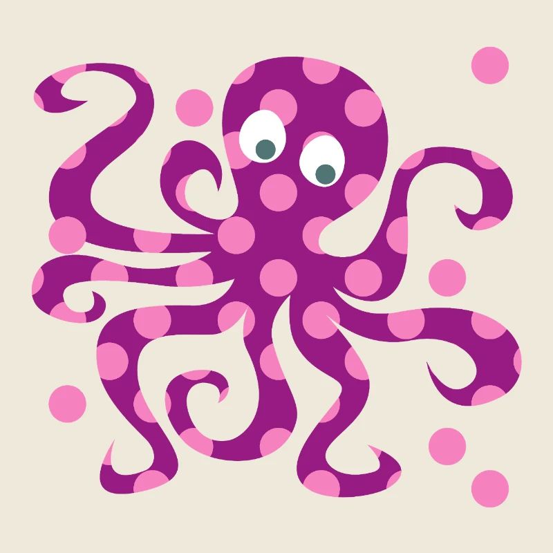 Octopus Dots Squid Pink Nursery