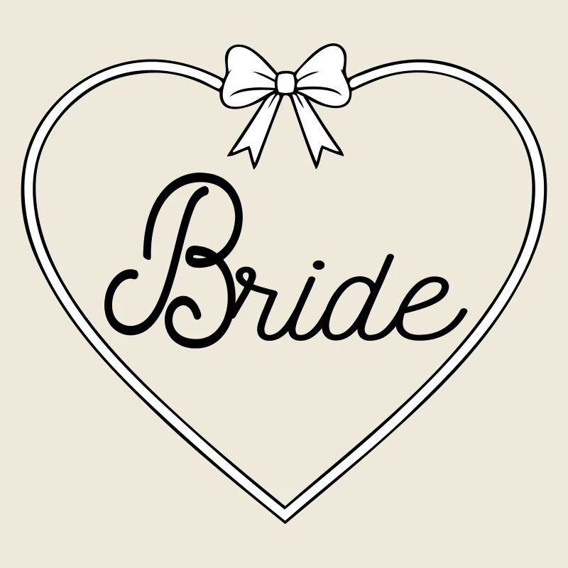 Bride Herz Schleife Design – JGA Braut Crew O