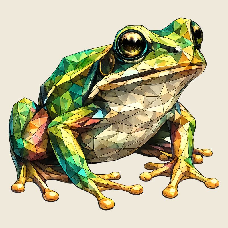 Geometric Frog Mosaic