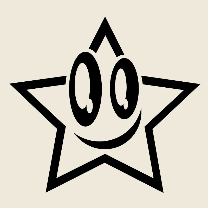lachender stern gesicht star