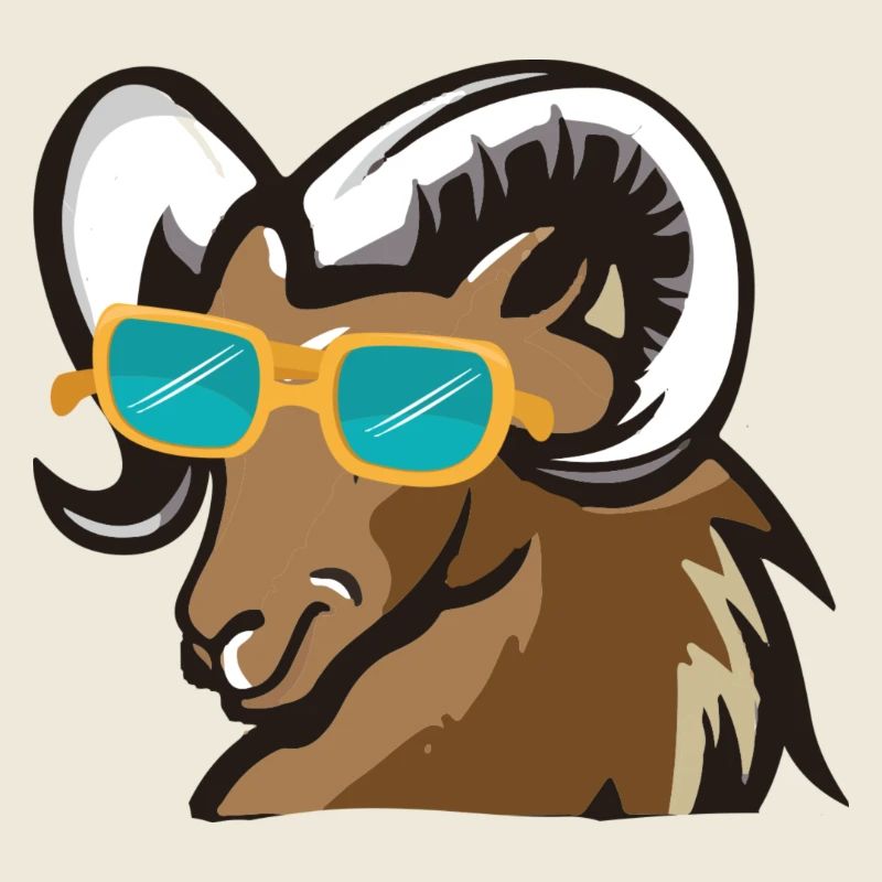 Ram avec des lunettes de soleil