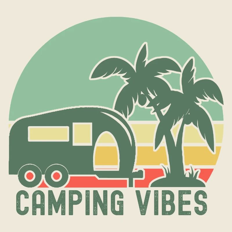 Illustration de l’ambiance du camping rétro