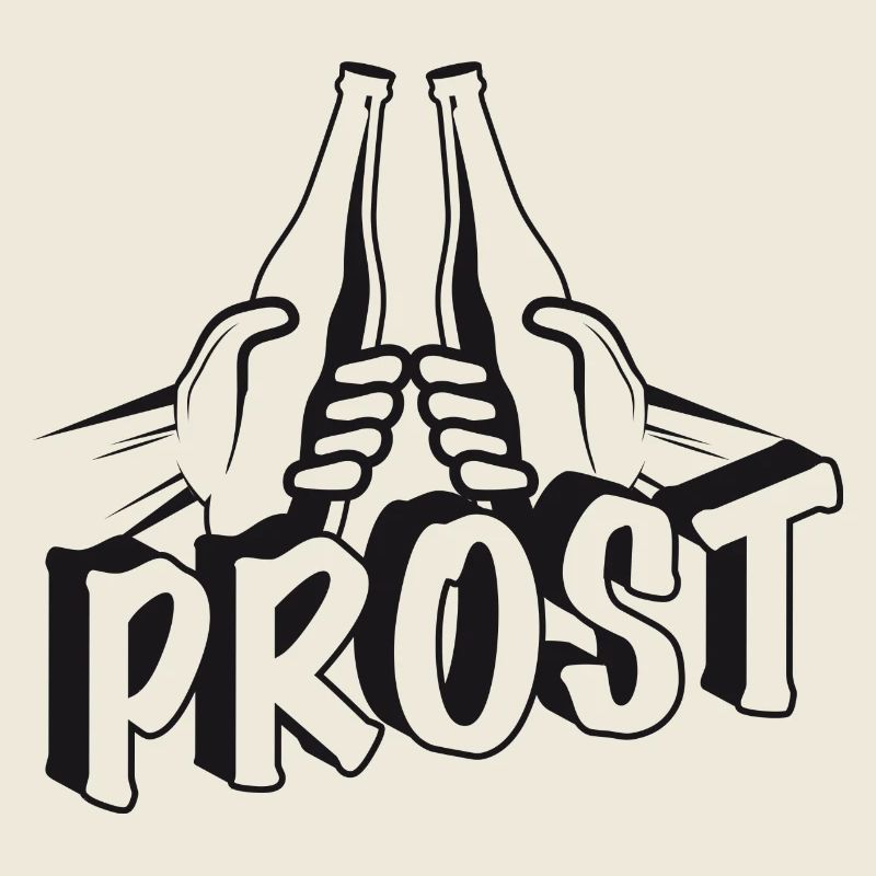 two beer bottles in your hands To toast Cheers
