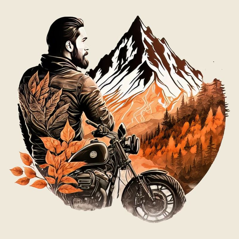 Motorrad Berge / Motorradfahrer