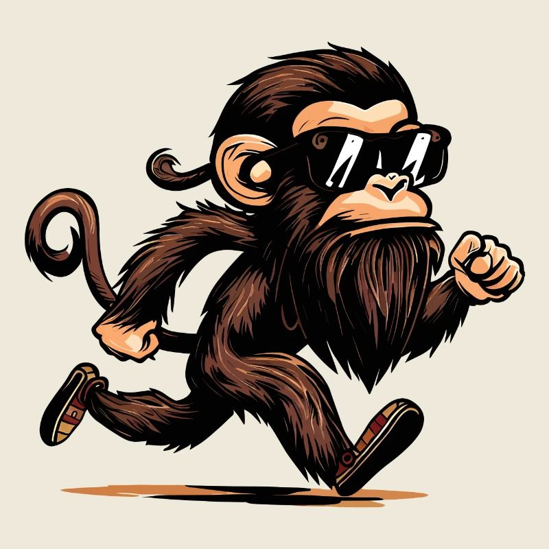 Laufender Affe