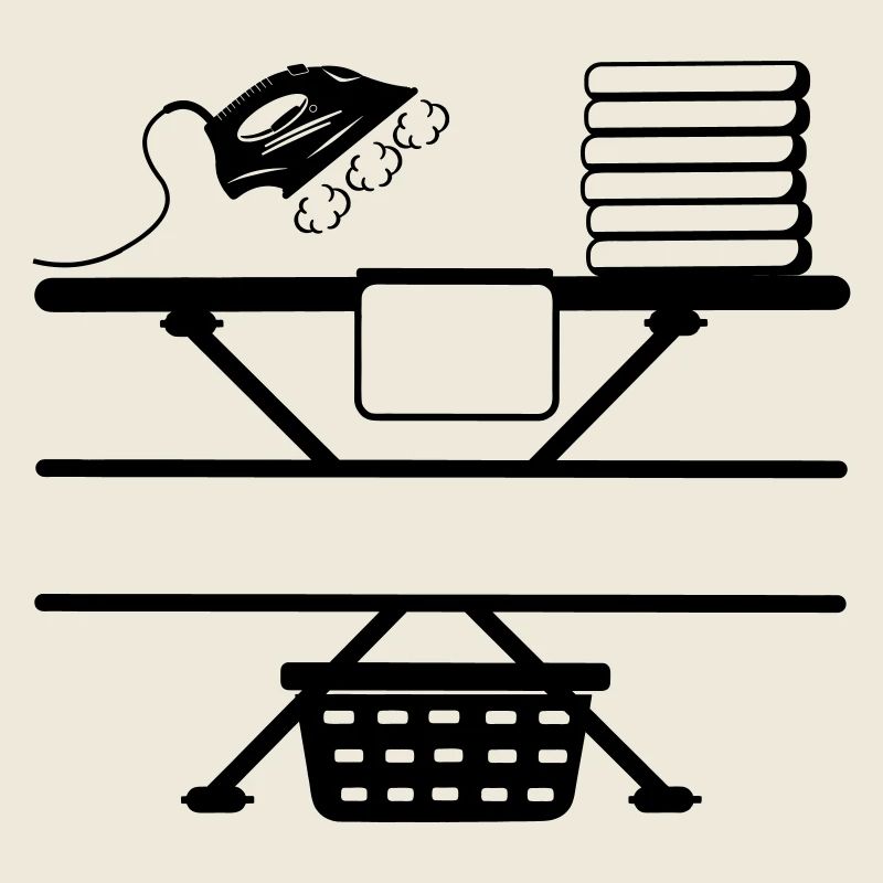 Dampfbügeleisen Paste und Textbanner