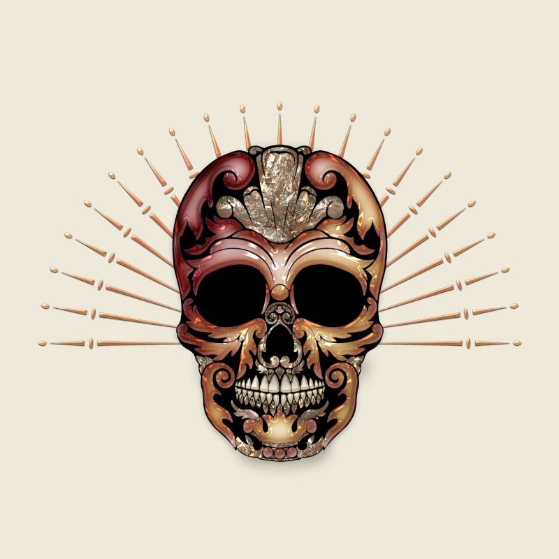 Eleganter Deko-Totenkopf
