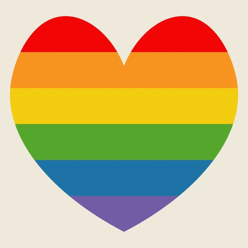 LGBT CSD TShirt Regenbogen HERZ