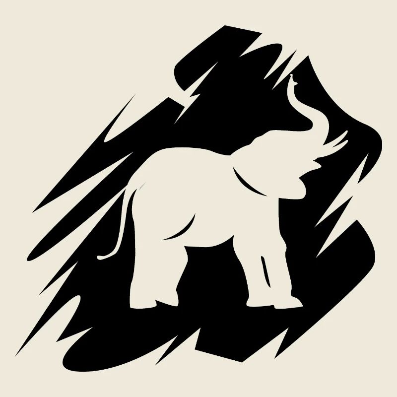 Elefant Pinselstrich Symbol Icon Elefanten Tiere