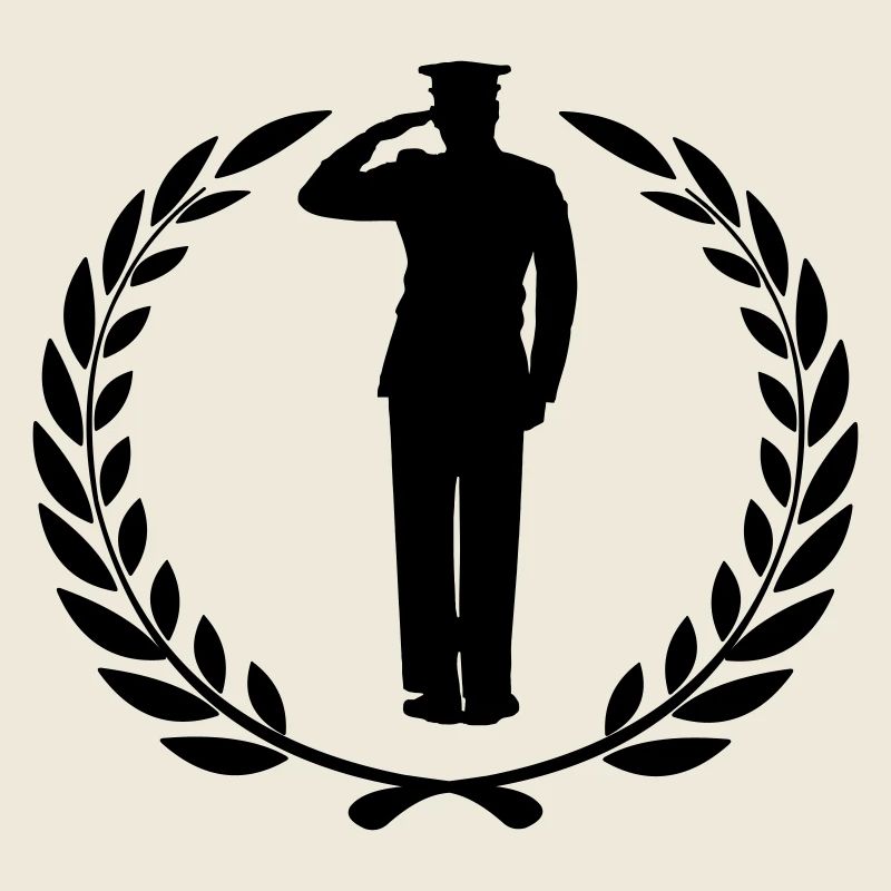 Salut de respect dans la couronne de laurier 2