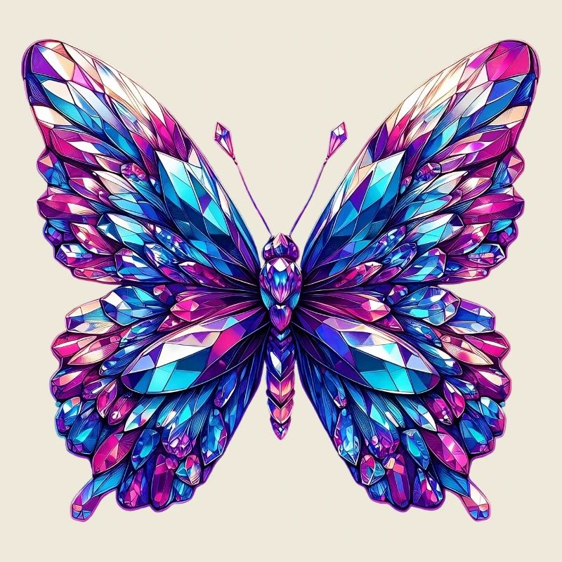 Kristall-Schmetterling