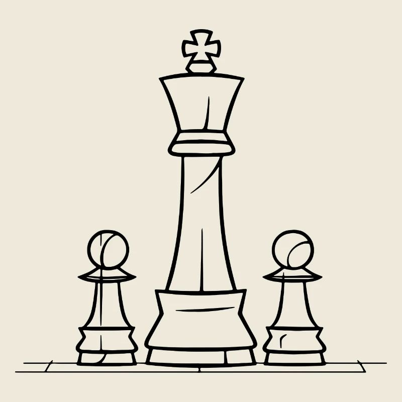 Chess Pieces Sketch